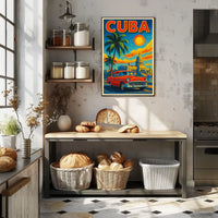 Vibrant Cuba Travel Poster