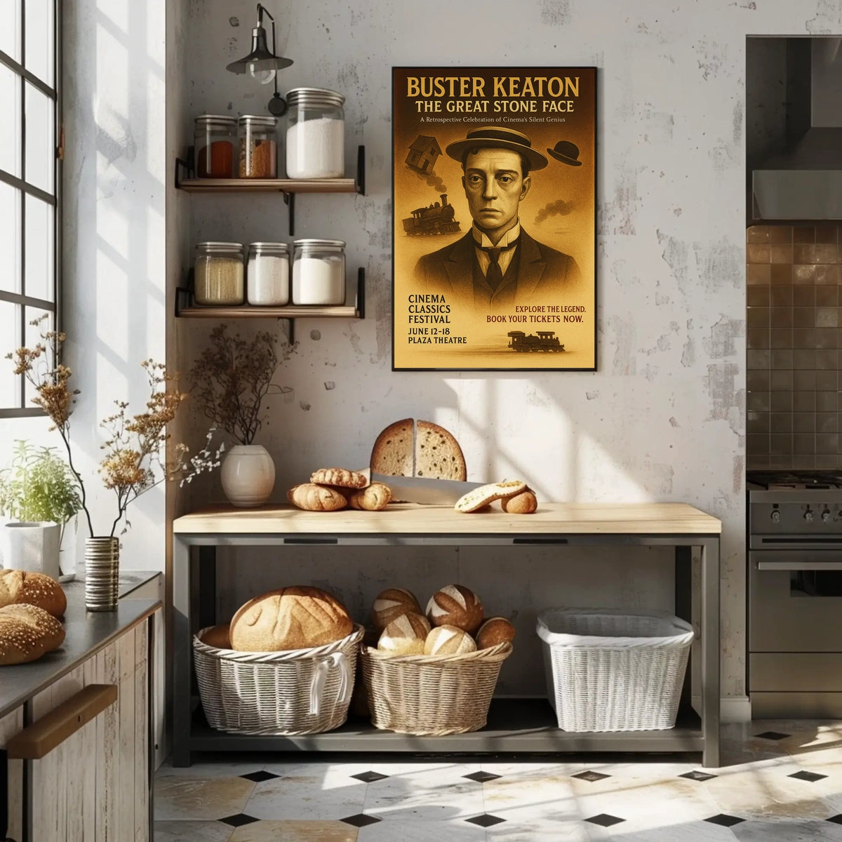Buster Keaton The Great Stone Face Poster