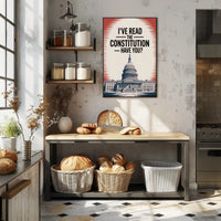 United States Capitol Vintage-Inspired Political or Propaganda Poster