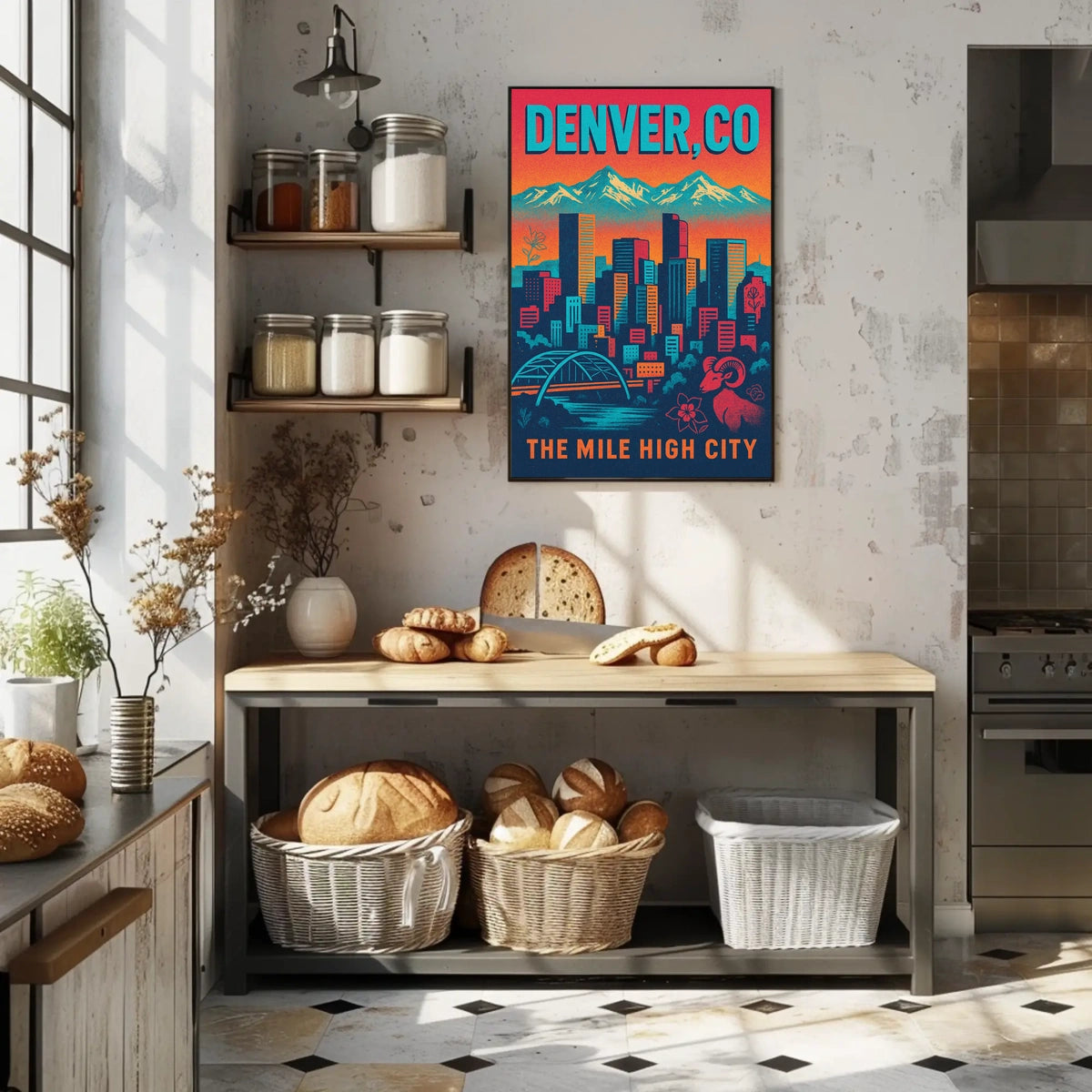 Denver, CO The Mile High City Poster