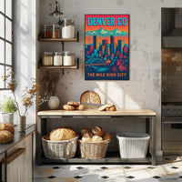 Denver, CO The Mile High City Poster