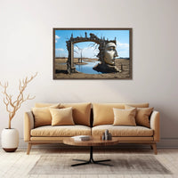 Surreal Desert Landscape Art: Abstract or Artistic Poster