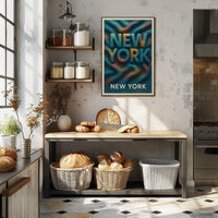 New York Vibes Poster City Skyline Print 18x24 Wall Art