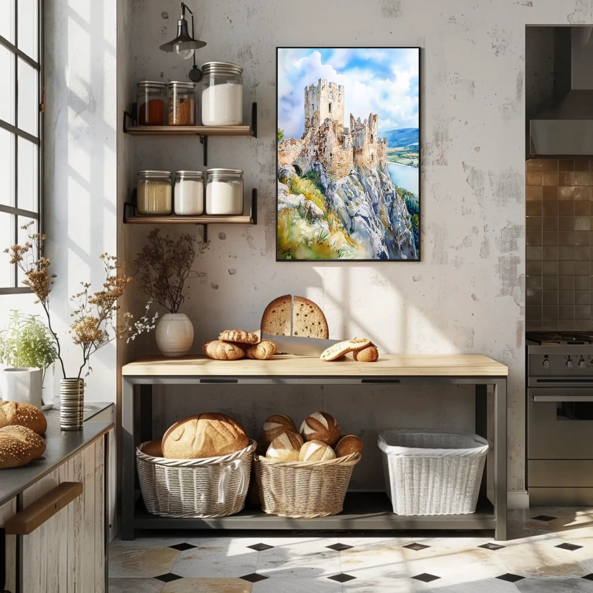 Slovakia Devin Castle Ruins Scenic View Wall Decor Poster