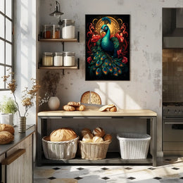 Majestic Peacock Poster