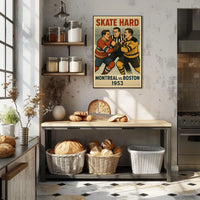 Skate Hard Montreal vs. Boston 1953 Poster