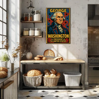 George Washington First President Poster Wall Art Decor