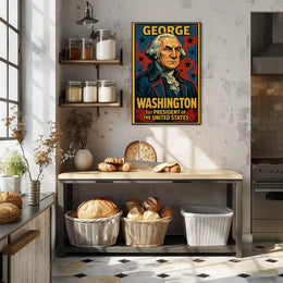 George Washington First President Poster Wall Art Decor