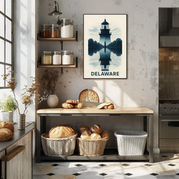 Delaware Lighthouse Reflection Poster