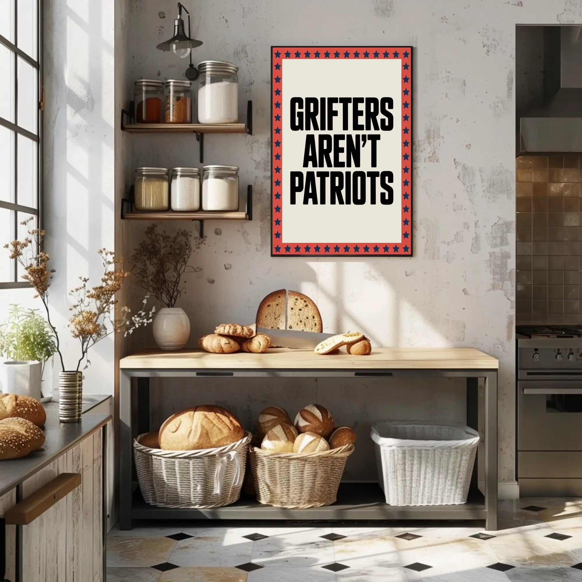 Grifters Aren't Patriots Political or Propaganda Poster