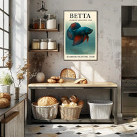 Betta Fish Elegance: Photorealistic Animal Poster