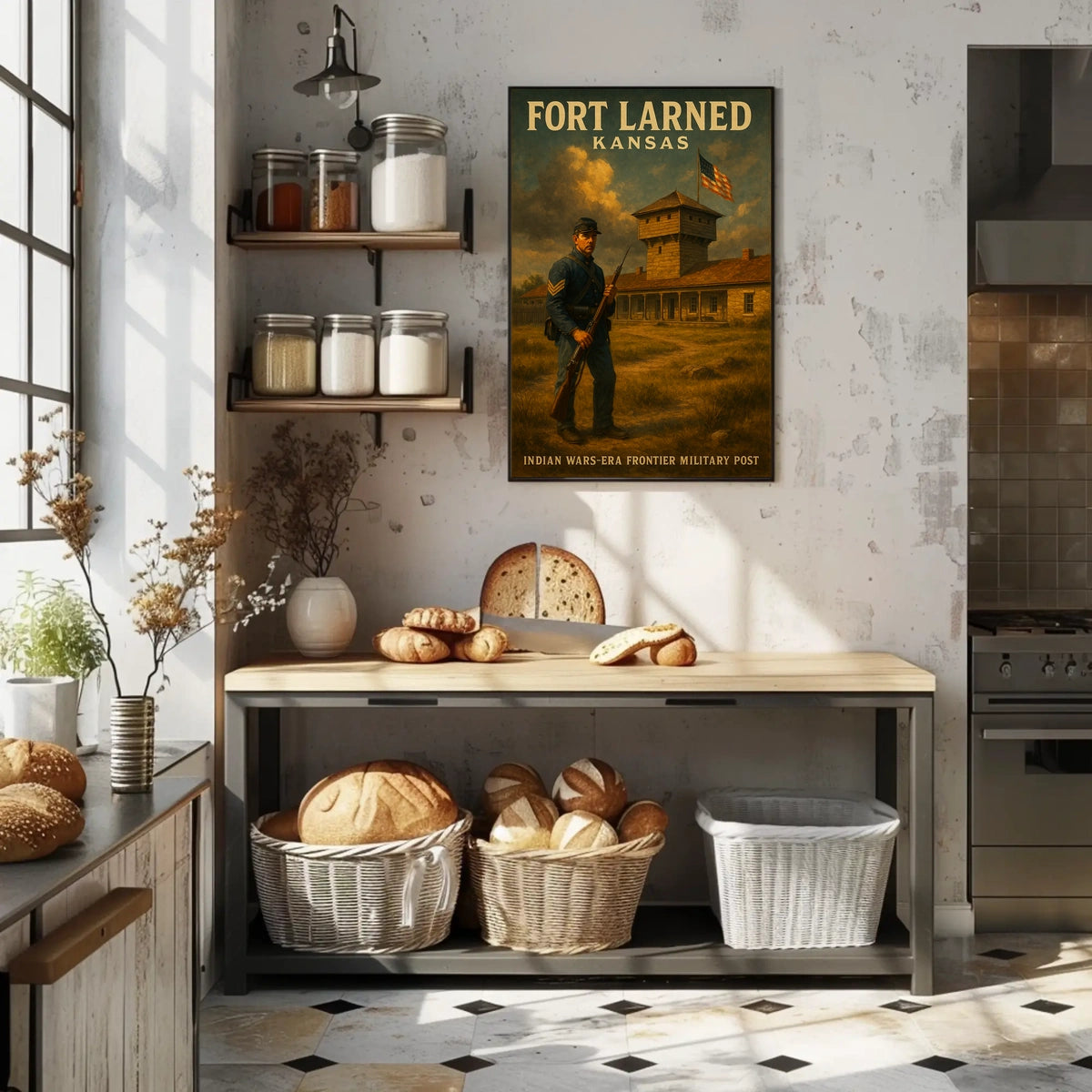 Fort Larned Kansas Frontier Poster