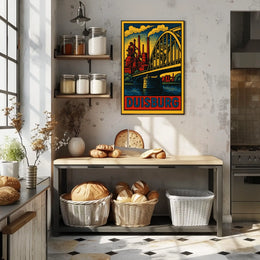 Duisburg Industrial Scene Poster