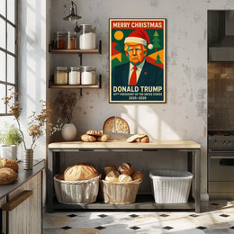 Festive Trump Christmas Poster Political or Pop Culture Poster