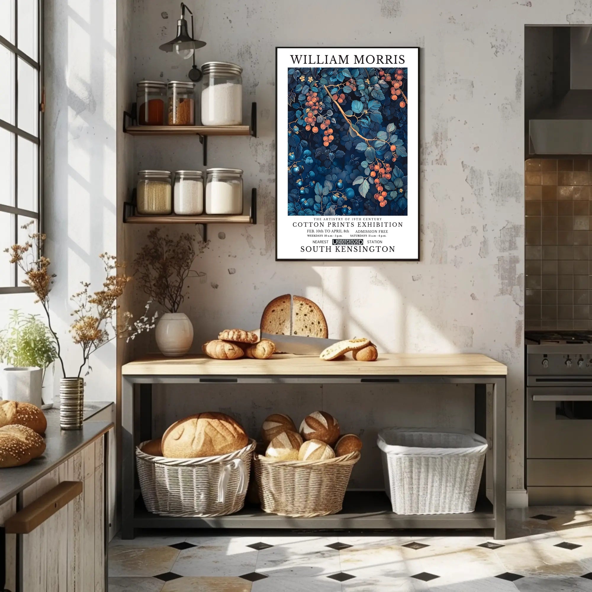 William Morris 19th Century Cotton Prints Poster