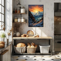 Majestic Mountain Sunrise Poster