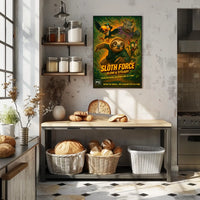 Sloth Force Slow Steady Poster