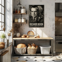 Richard Nixon 37th President of the United States Double Exposure Poster