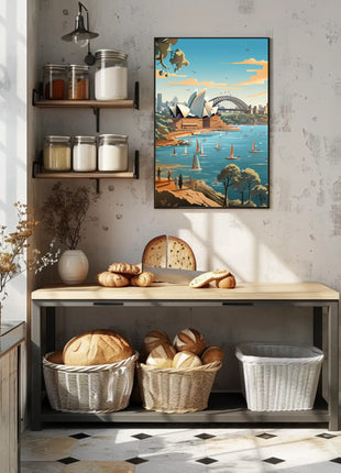 Sydney Iconic Landmarks Travel Poster
