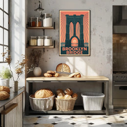Brooklyn Bridge Elegance Travel Poster