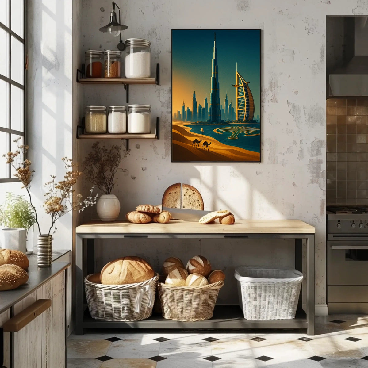 Dubai Skyline A Modern Oasis Modern Poster