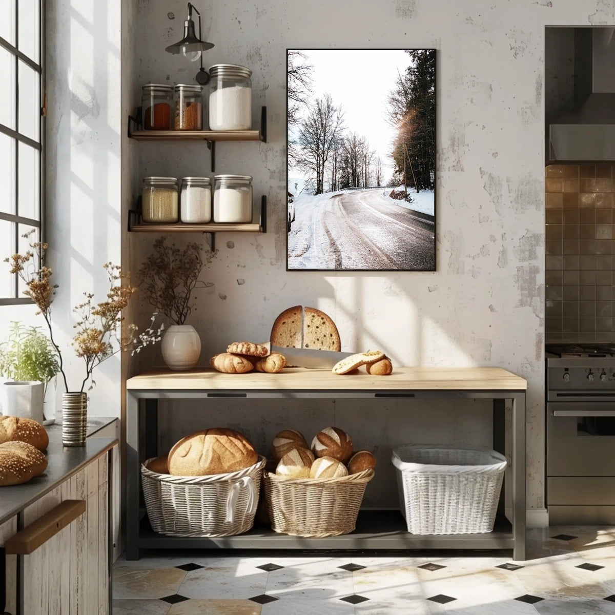 Winter Roadscape Poster