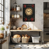Ornate Vintage Clock Art Print - Cultural Heritage Poster