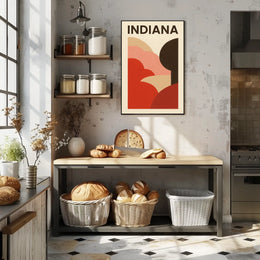 Indiana Abstract Landscape Poster