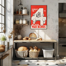 Celebrate the 4th with War Bonds Poster PosterGoat