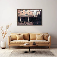Historical City Scene Renaissance Plaza Urban or Cityscape Poster