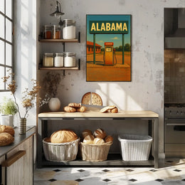 Alabama Gasoline Station Poster