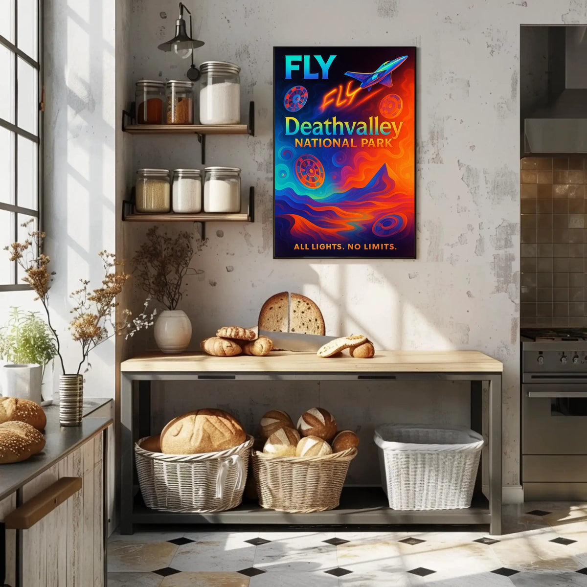 Fly to Death Valley National Park Poster