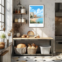 Scenic Beachfront of Cannes Poster
