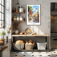 Vibrant Streets of Athens Poster PosterGoat