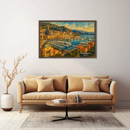 Monaco Harbor A Scenic View Poster