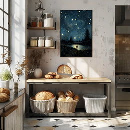 Starry Night Reflections Poster PosterGoat