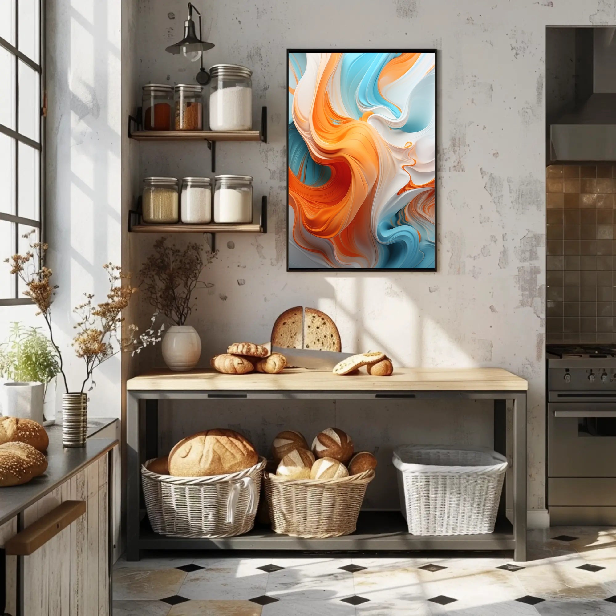 Fluid Energy: Vibrant Abstract, Artistic, or Pop Culture Poster