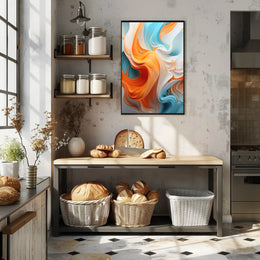 Fluid Energy: Vibrant Abstract, Artistic, or Pop Culture Poster