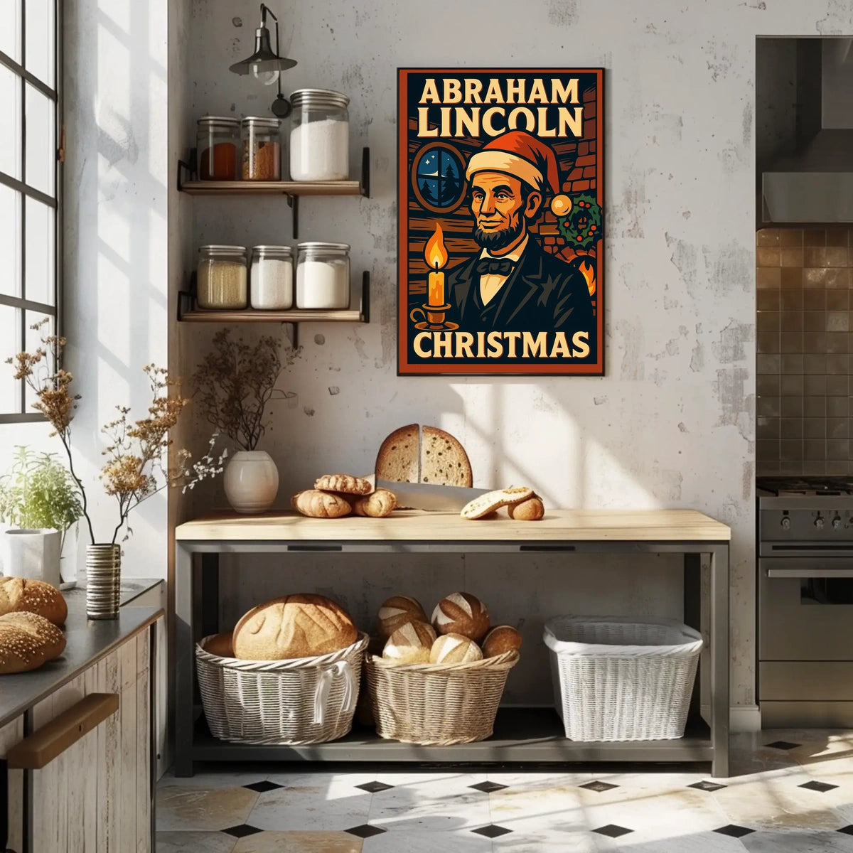 Abraham Lincoln Christmas Poster