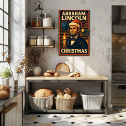 Abraham Lincoln Christmas Poster