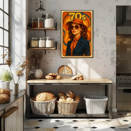 Retro 70s Fashion Vibe Pop Culture Poster