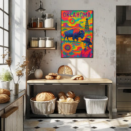 Oklahoma A Vibrant Tribute Poster