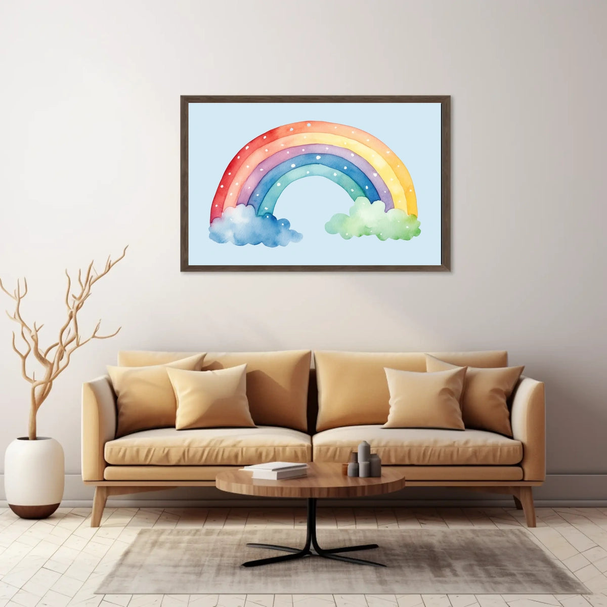 Watercolor Rainbow Delight Poster