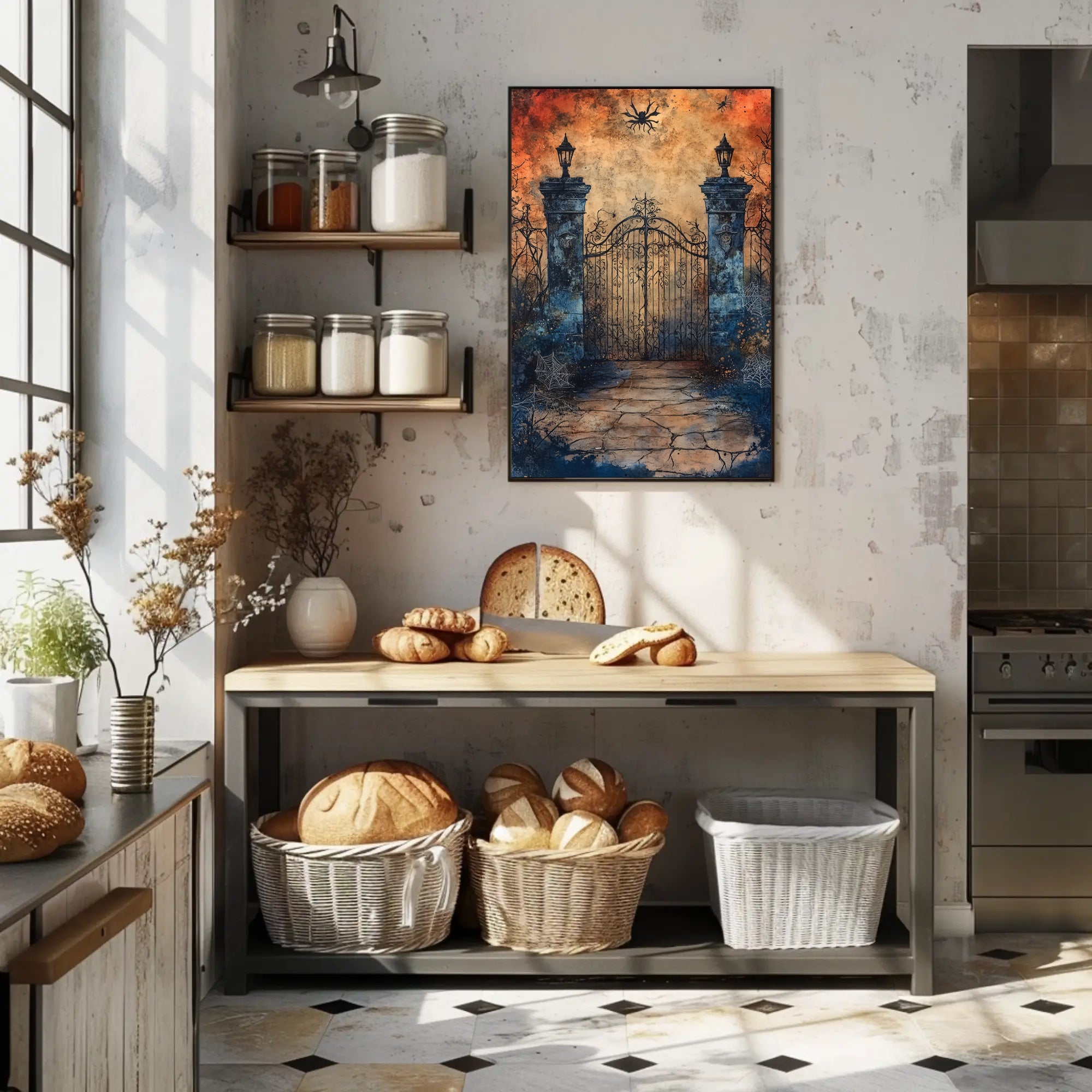 Enchanted Gate At Dusk Poster