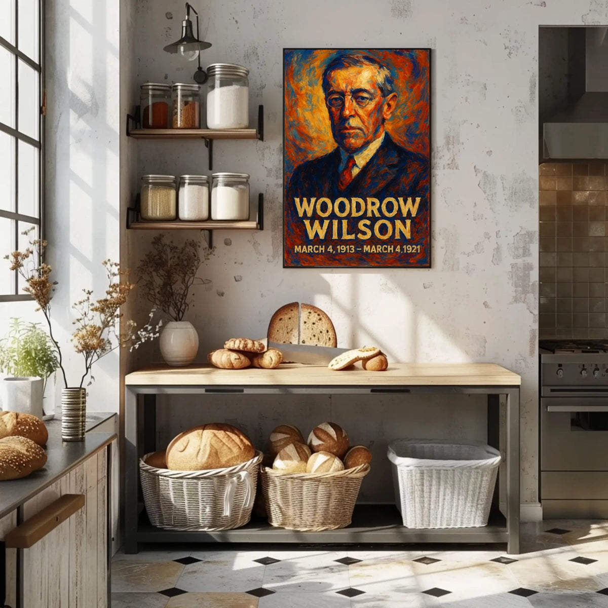 Woodrow Wilson Presidential Portrait Poster