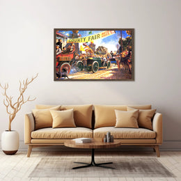 County Fair Auto Races Poster