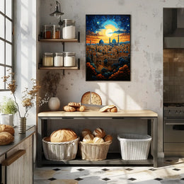 Enchanted Cityscape At Dusk Poster