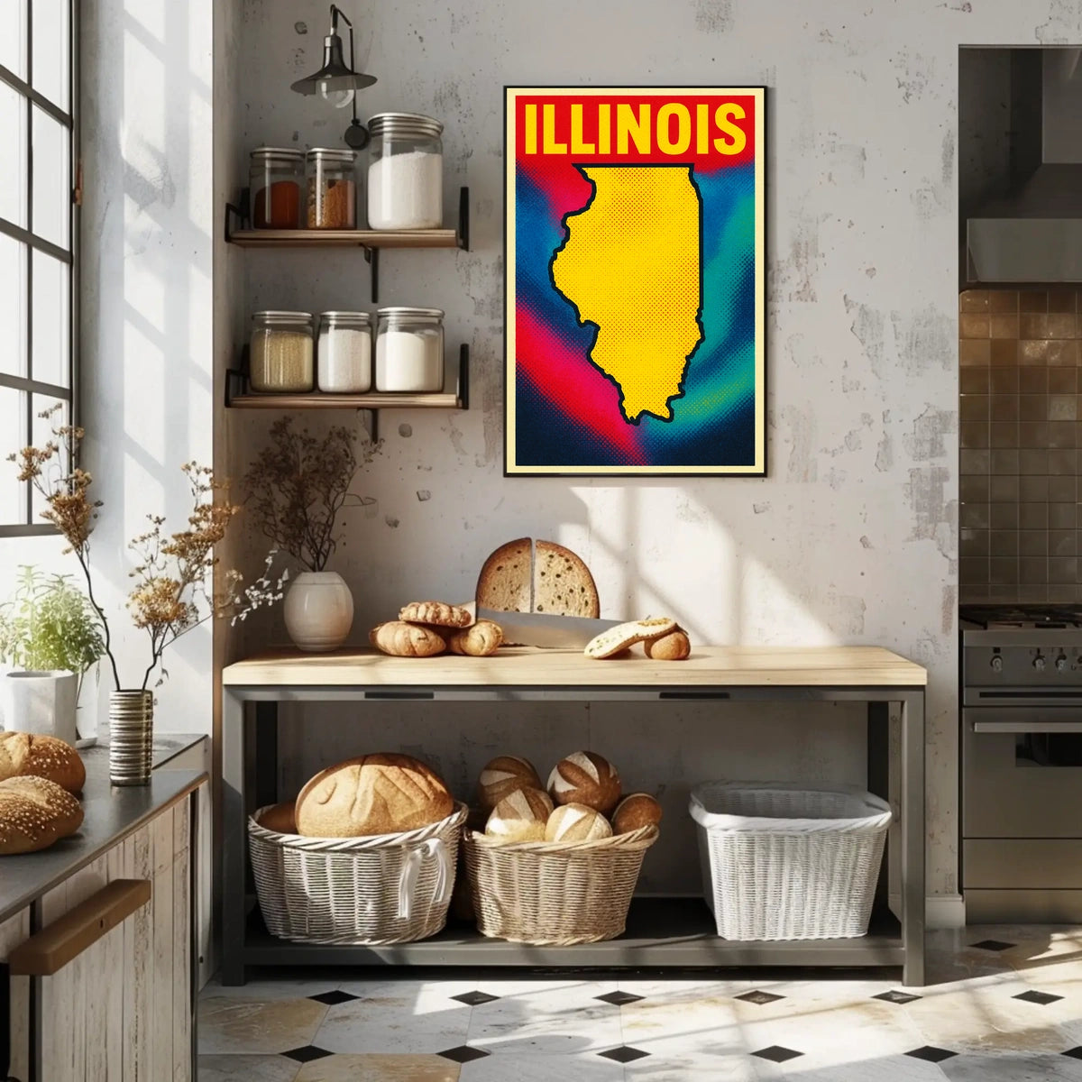 Vibrant Illinois Poster