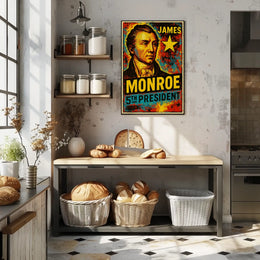 James Monroe 5th President of the United States Graffiti Pop Art Poster