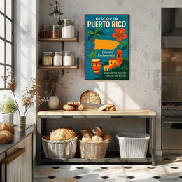 Puerto Rico Travel Adventure: Tropical & Cultural Heritage Travel Poster